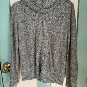 Elegant Heather Gray Women's Turtleneck Sweater
